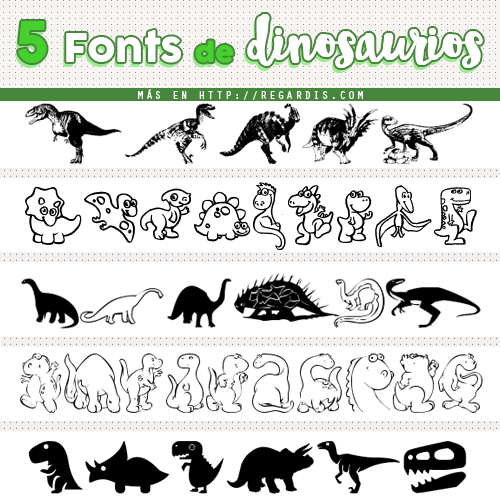 5 Fonts de Dinosaurios Gratis