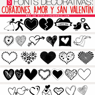 5 Fonts Decorativas de Corazones, Amor y San Valentín