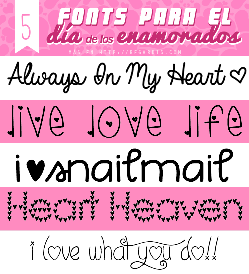 5 Fonts para el Día de los Enamorados