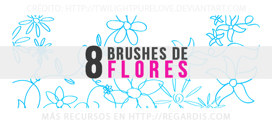 8 Brushes de Flores Gratis para Photoshop