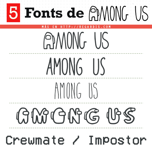 5 Fonts Among Us (Tipografía Similar)