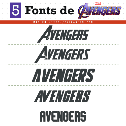 5 Fonts Avengers (Tipografía similares a películas de Marvel)
