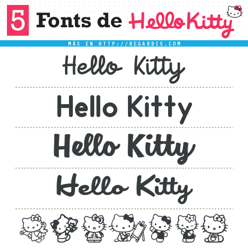 5 Fuentes de Hello Kitty (Similares) - Tipografía / Letra