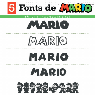 5 Fonts Mario (Tipografía Similar)