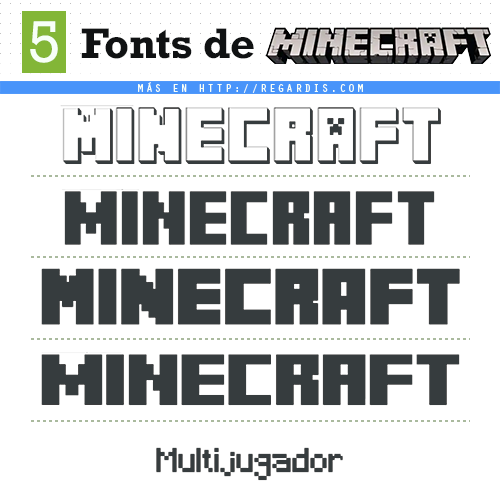 5 Fonts Minecraft (Tipografía Similar)