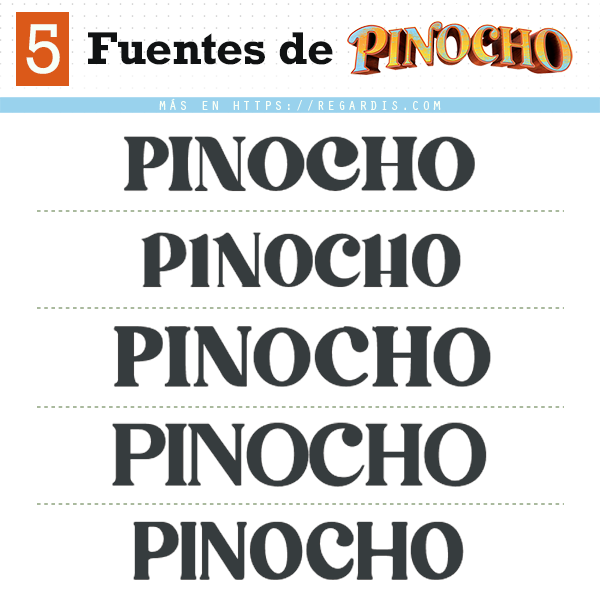 Lista de fuentes similares a la tipografía de Pinocho para descargar gratis