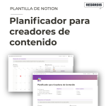 Plantilla de Notion: Planificador para creadores de contenido gratis